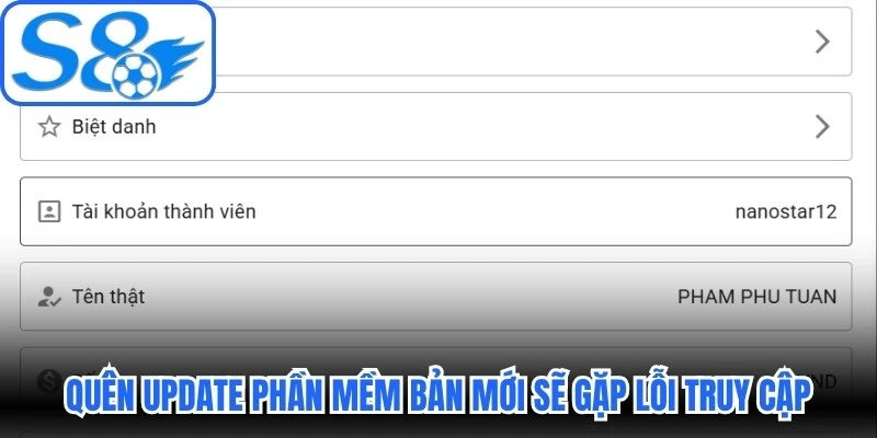 Quên update phần mềm điện thoại bản mới sẽ gặp lỗi truy cập